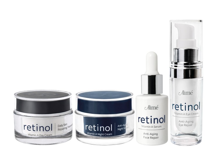 Denní, noční, oční krém a sérum s Retinolem 50 ml + 50 ml + 15 ml + 15 ml