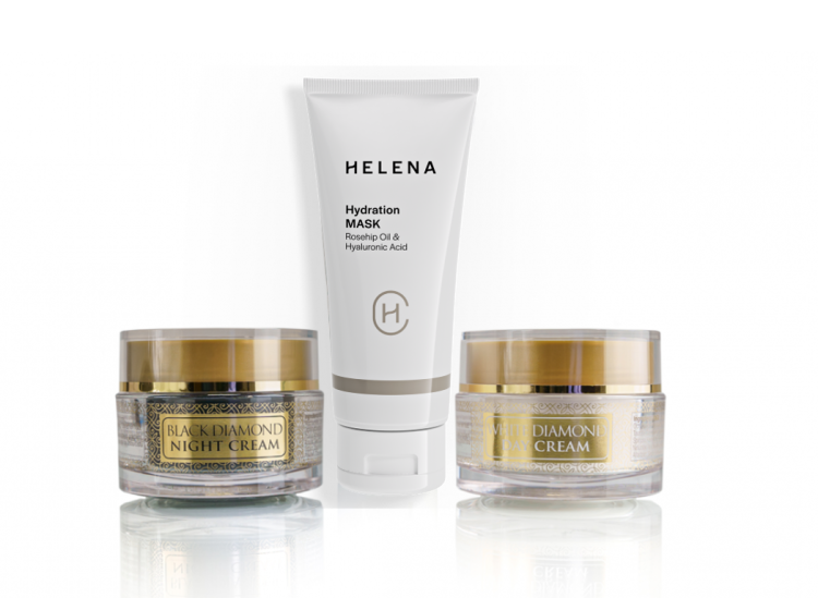 Denní, noční krém s pravými diamanty a Vendela hydratační maska 50 ml + 50 ml + 100 ml